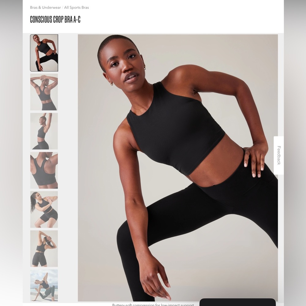 Athleta Conscious crop bra